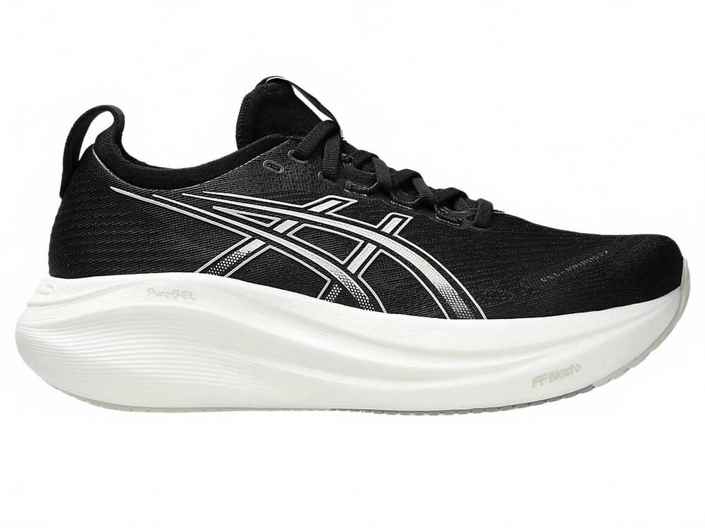 NEW ASICS women's gel-nimbus 27 running shoes in black lake grey